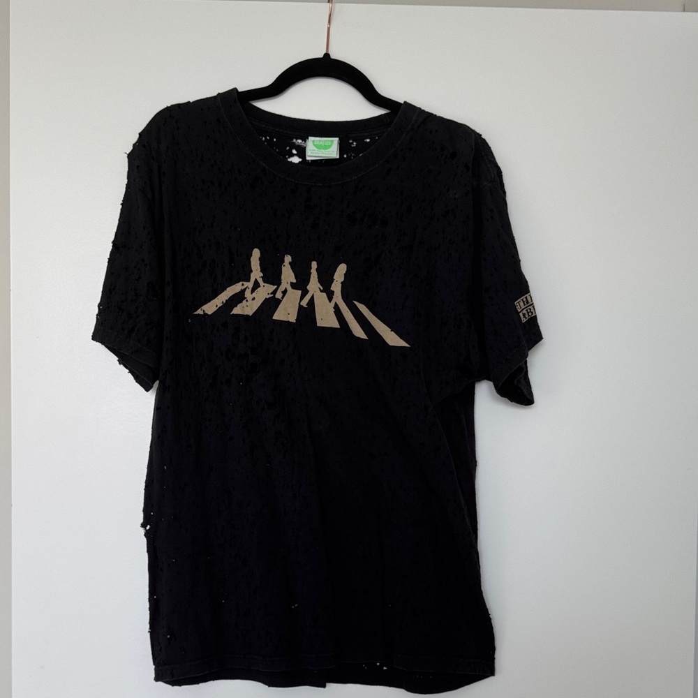 Vintage distressed Beatles Abbey road tshirt L